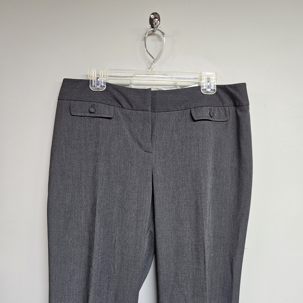 Apt. 9 Gray Straight Leg Dress Pants Women's 14 Petite L XL